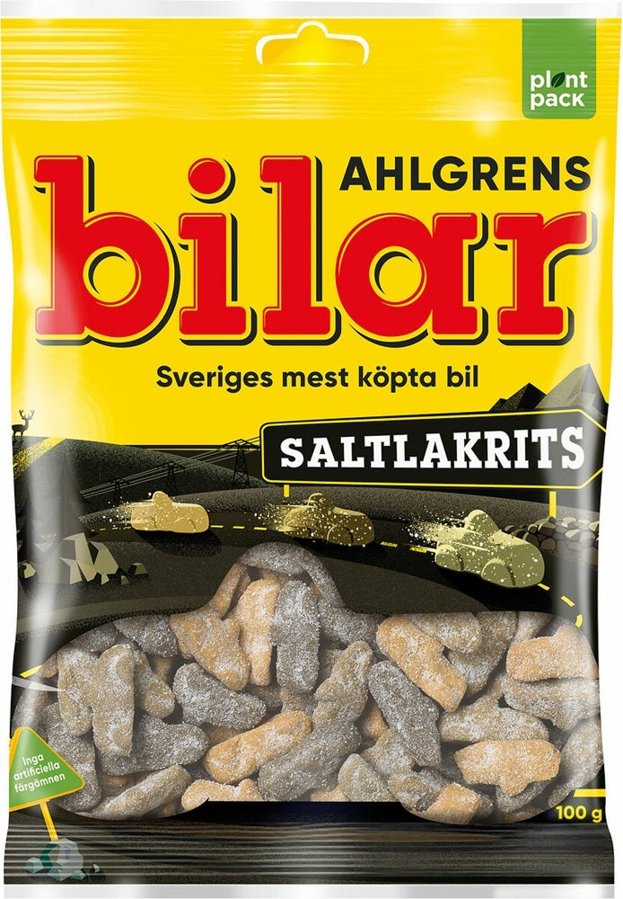 Ahlgrens Bilar Saltlakrits 100g, 42-Pack - Scandinavian Goods