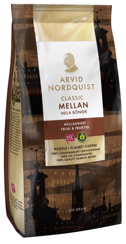 Arvid Nordquist Mellan Coffee Beans 500g, 6-Pack - Scandinavian Goods