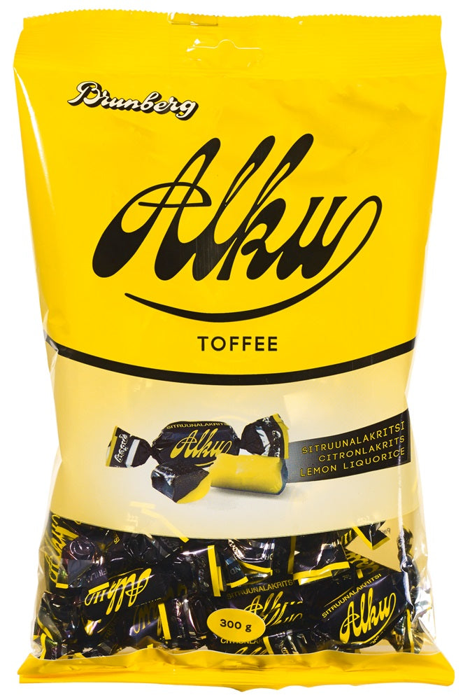 Brunberg Alku Toffee Lemon-Licorice 300g - Scandinavian Goods