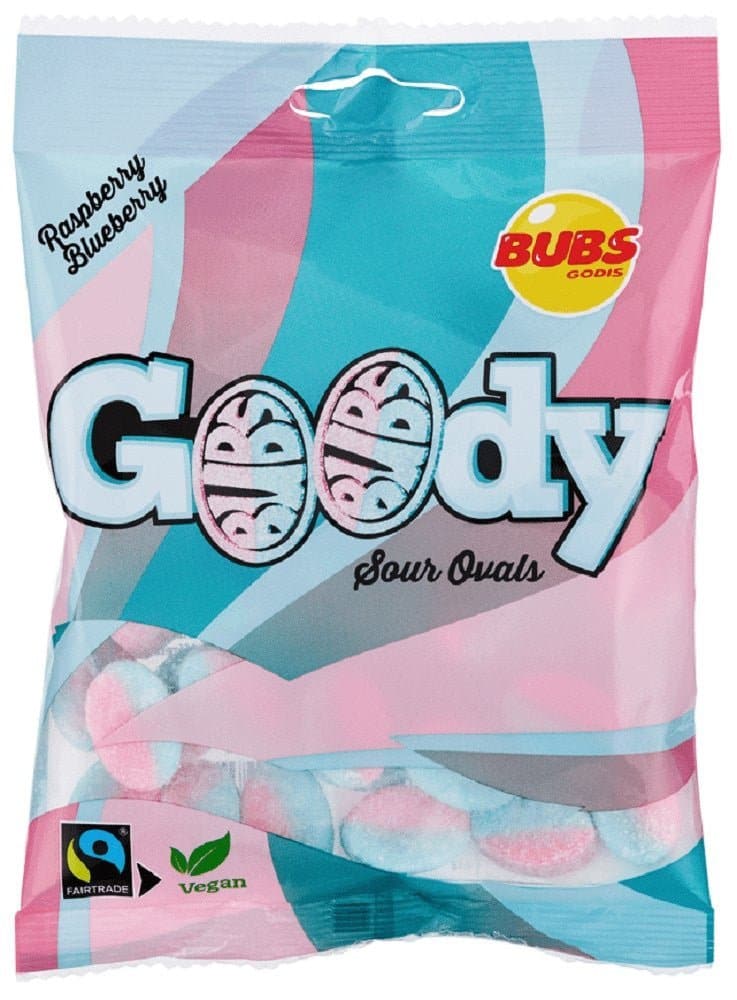 Bubs Godis Sour Ovals Forest Berries 90g - Scandinavian Goods