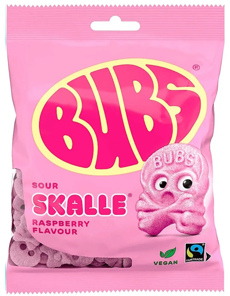 Bubs Godis Cool Hallonskalle Skum 90g-1 - Scandinavian Goods