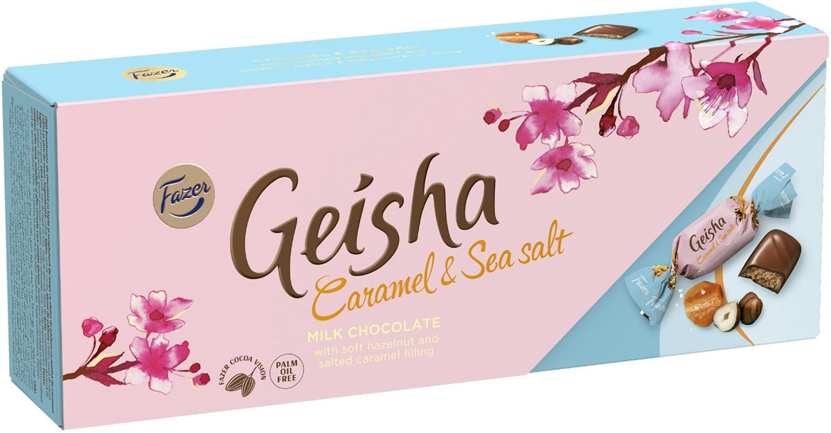 Fazer Geisha Caramel & Sea Salt 250g, 12-Pack - Scandinavian Goods