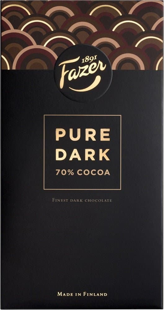 Fazer Pure Dark 70% Cocoa 95g, 16-Pack - Scandinavian Goods