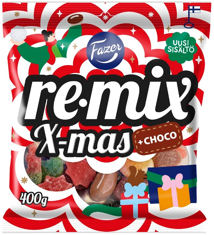 Fazer Remix X-mas Choco 400g, 12-Pack - Scandinavian Goods
