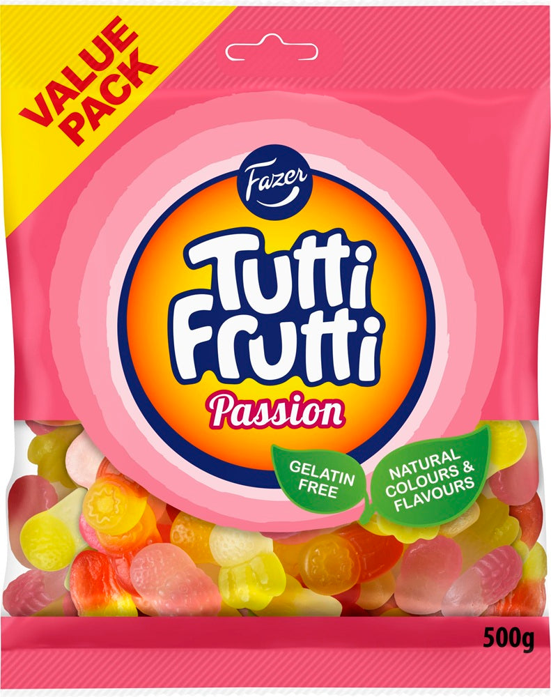 Fazer Tutti Frutti Passion Candy 500g - Scandinavian Goods