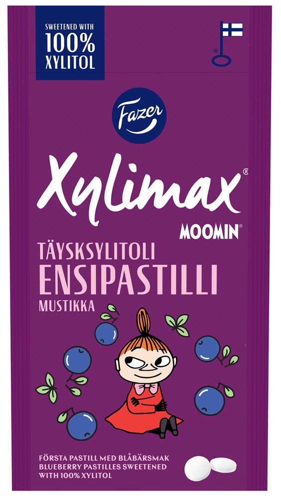 Fazer Moomin Blueberry Xylitol Pastilles 38g, 15-Pack - Scandinavian Goods
