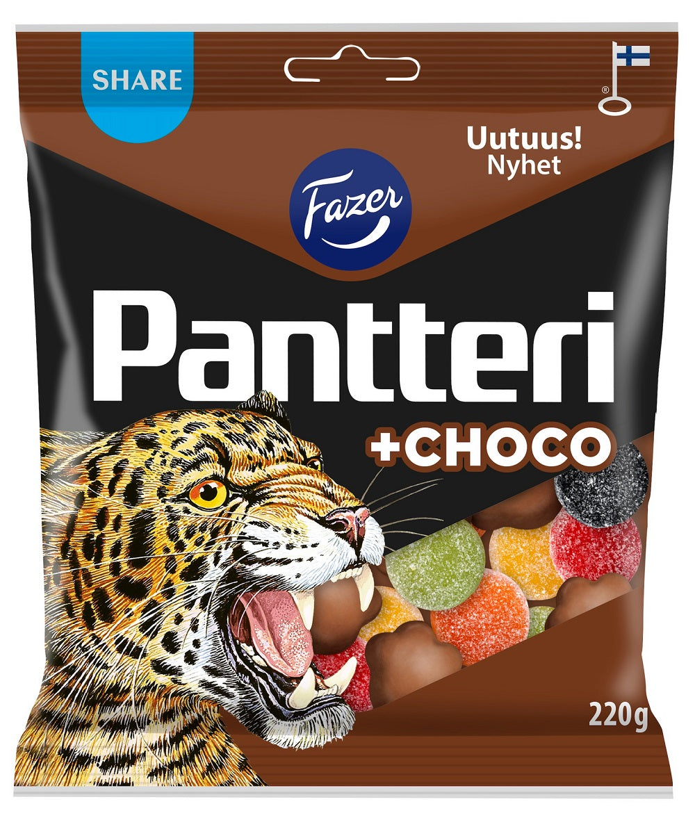 Fazer Pantteri +Choco 220g - Scandinavian Goods