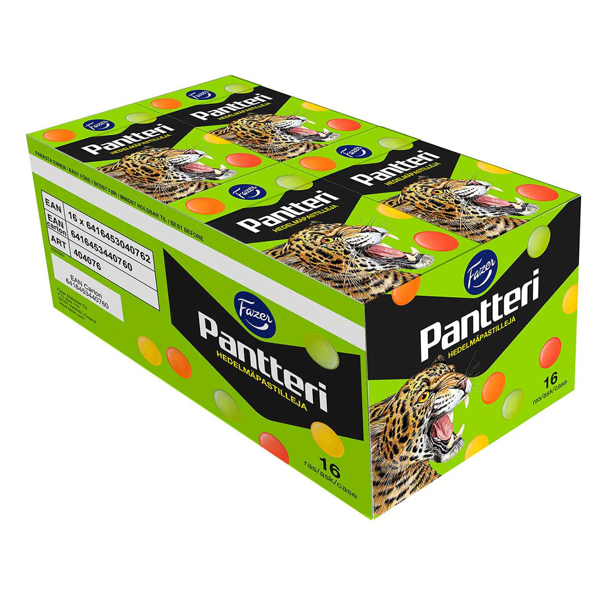 Fazer Pantteri Fruit Pastilles 70g, 16-Pack-1 - Scandinavian Goods