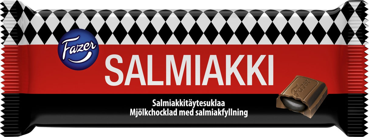Fazer Salmiakki Chocolate Bar 100g - Scandinavian Goods