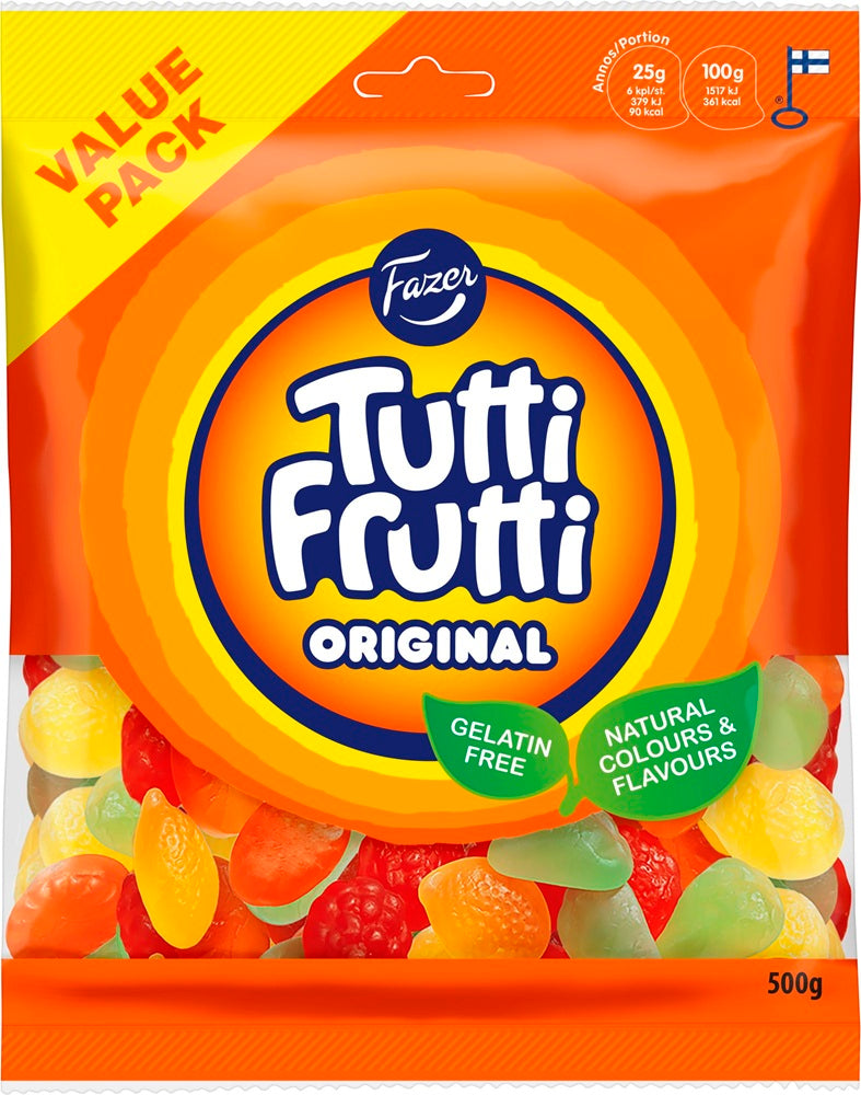 Fazer Tutti Frutti Original Candy 500g - Scandinavian Goods