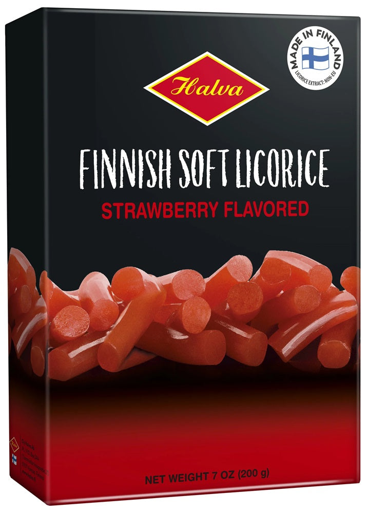 Halva Finnish Soft Strawberry Flavoured Licorice 200g, 10-Pack - Scandinavian Goods