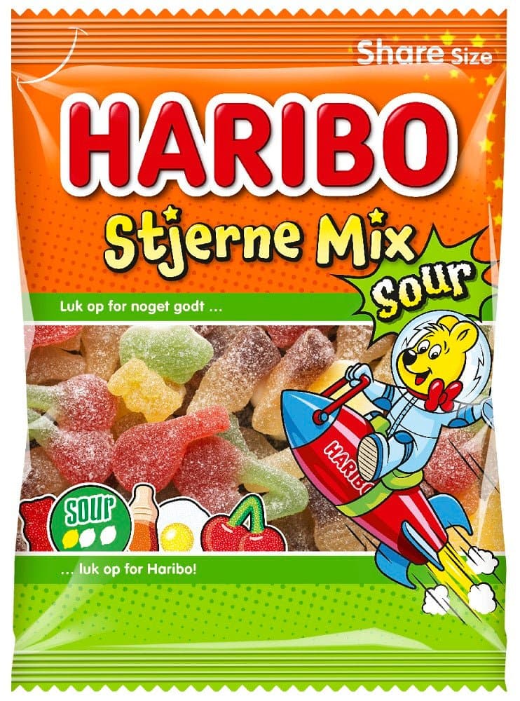 Haribo Stjerne Mix Sour 270g, 8-Pack - Scandinavian Goods