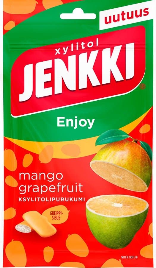 Jenkki Enjoy Mango Grapefruit 100g, 16-Pack - Scandinavian Goods
