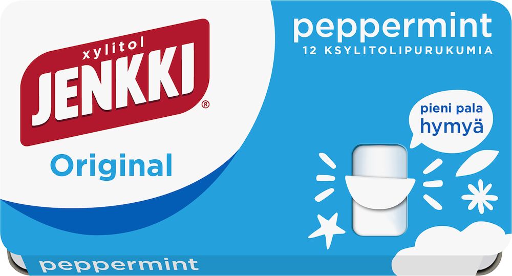 Jenkki Original Peppermint Chewing Gum 18g, 18-Pack - Scandinavian Goods
