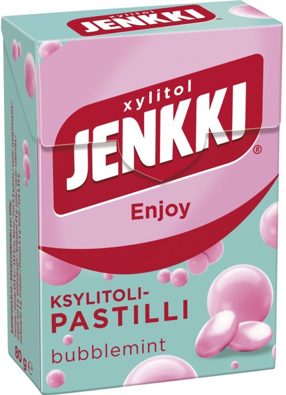 Jenkki Enjoy Bubblemint 80g, 12-Pack - Scandinavian Goods
