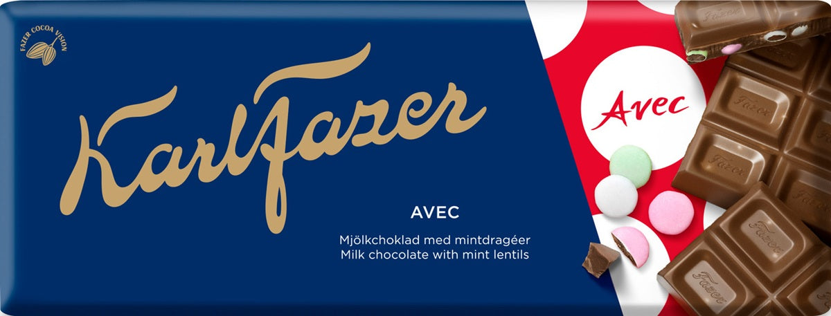 Karl Fazer Avec Milk Chocolate Bar 180g - Scandinavian Goods