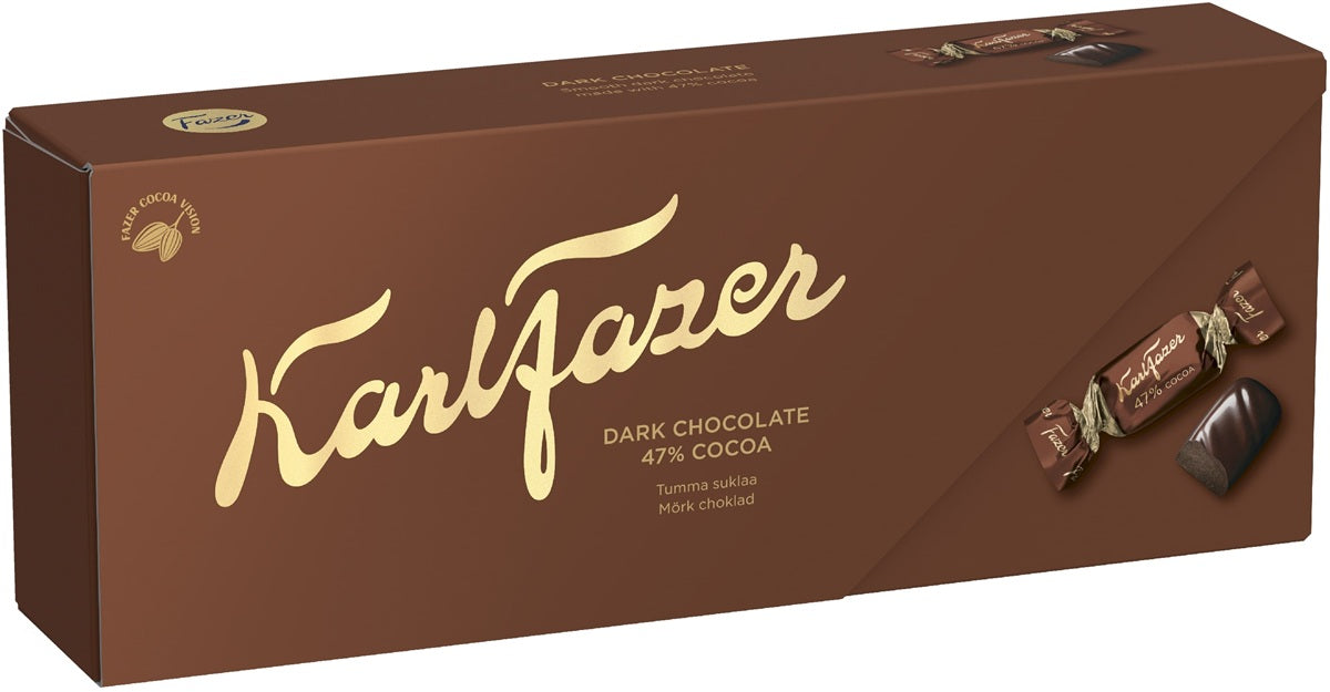 Karl Fazer Dark Chocolate Candy 250g, 12-Pack - Scandinavian Goods