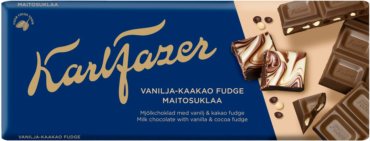 Karl Fazer Vanilla-Cocoa Fudge 180g, 22-Pack - Scandinavian Goods
