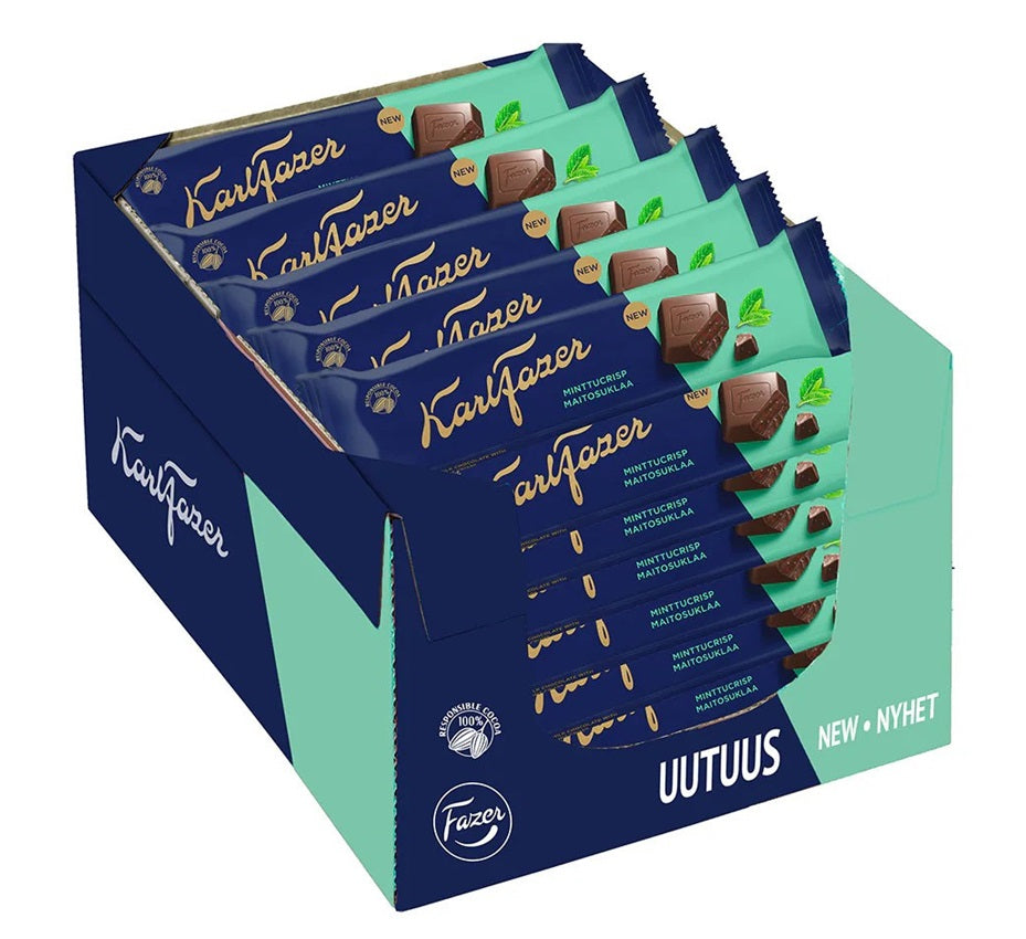 Karl Fazer Mint Crisps 37g, 35-Pack-1 - Scandinavian Goods