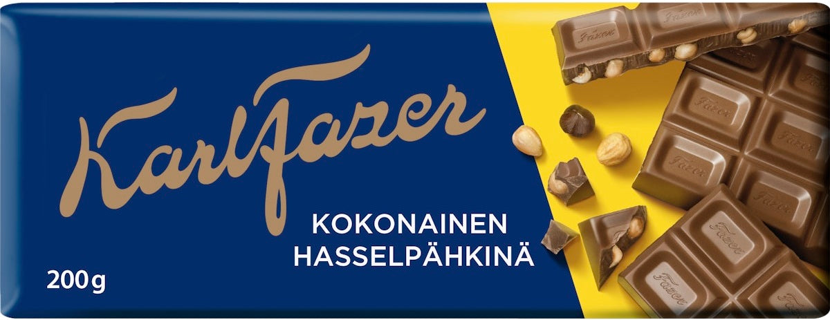 Karl Fazer Whole Hazelnuts 200g, 19-Pack - Scandinavian Goods