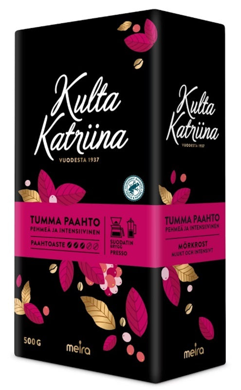 Kulta Katriina Dark Roast Ground Coffee 500g, 12-Pack - Scandinavian Goods