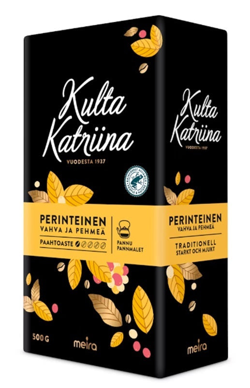Kulta Katriina Traditional Coarse Ground Coffee 500g, 12-Pack - Scandinavian Goods