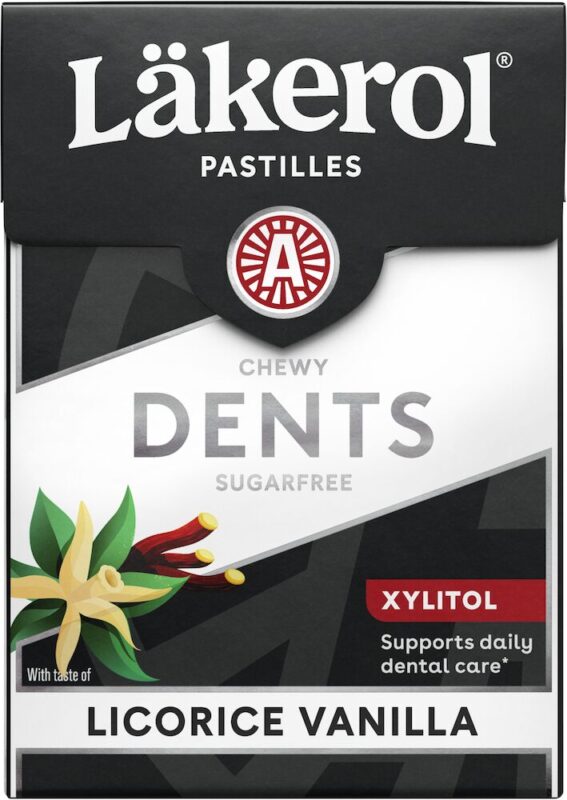 Läkerol Dents Licorice Vanilla 85g, 12-Pack - Scandinavian Goods