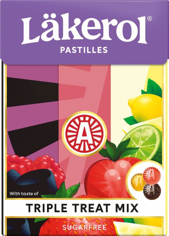 Läkerol Triple Treat Mix 75g, 12-Pack - Scandinavian Goods