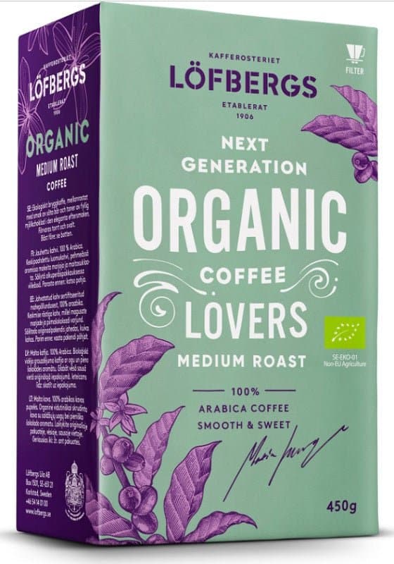 Löfbergs Organic Medium Roast 450g, 6-Pack - Scandinavian Goods
