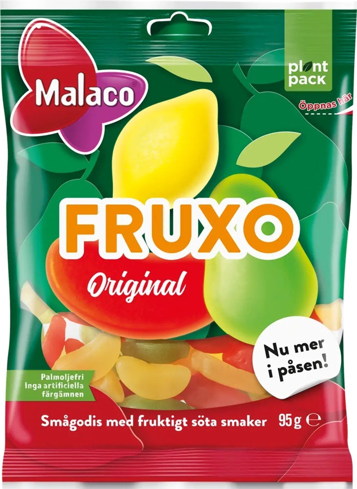 Malaco Fruxo Original 95g, 28-Pack - Scandinavian Goods