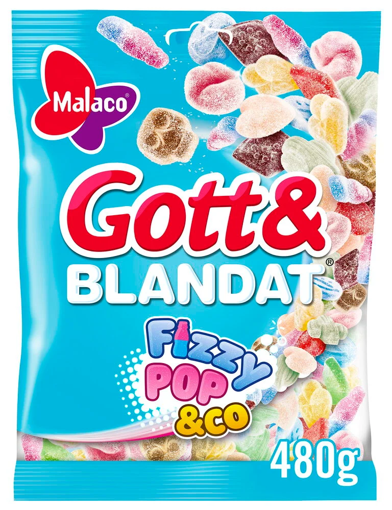 Malaco Gott & Blandat Fizzy Pop 480g, 6-Pack - Scandinavian Goods