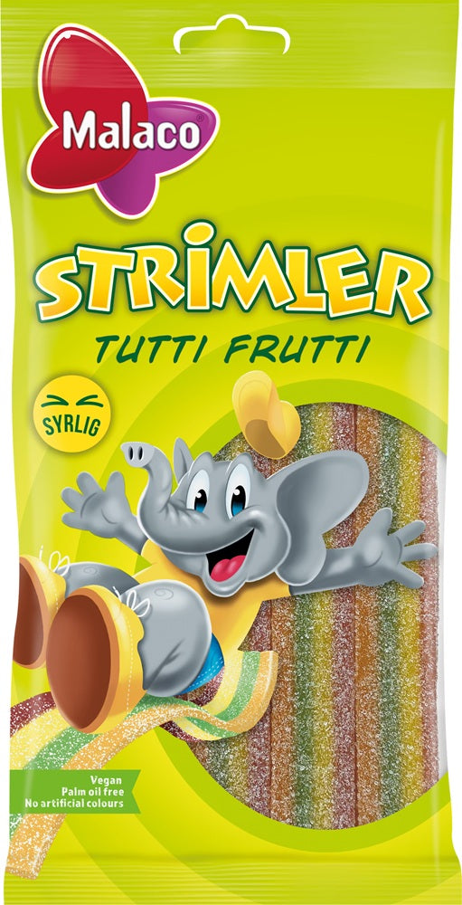 Malaco Strimler Tutti Frutti 80g - Scandinavian Goods