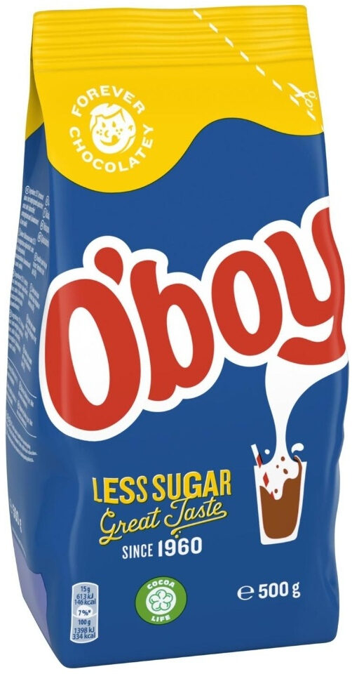 O'boy Less Sugar Cocoa Powder 500g, 6-Pack - Scandinavian Goods