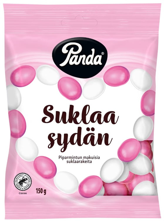 Panda Chocolate Heart 150g - Scandinavian Goods