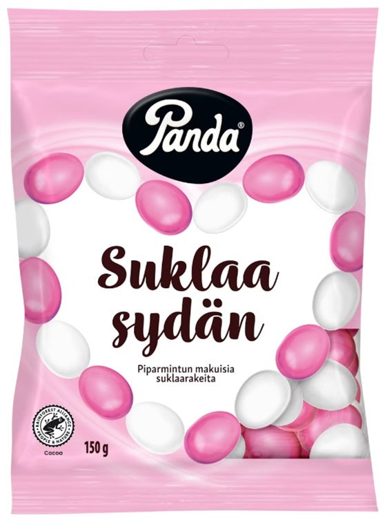 Panda Chocolate Heart 150g, 21-Pack - Scandinavian Goods