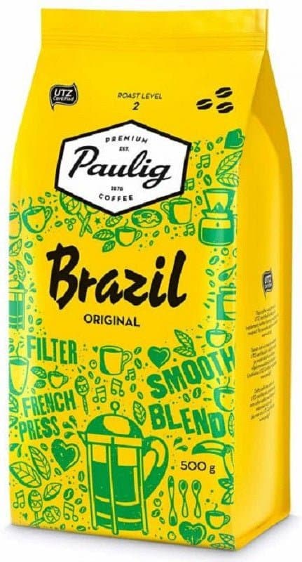 Paulig Brazil Coffee Beans 500g, 8-Pack - Scandinavian Goods