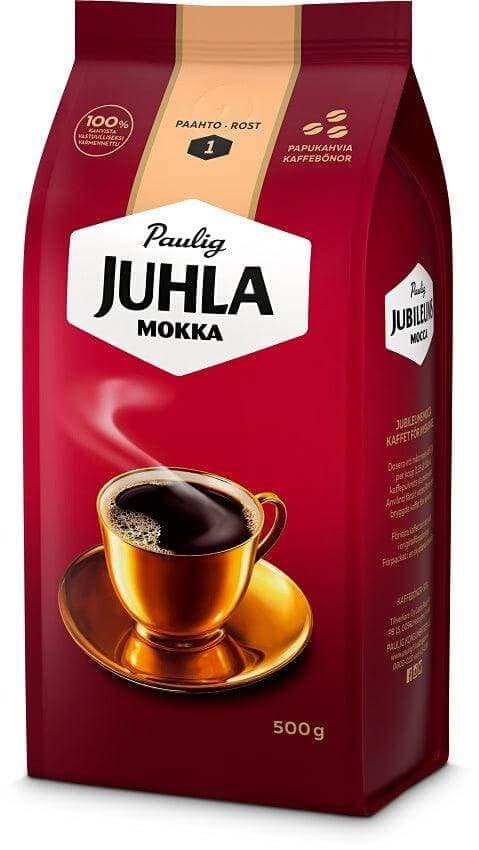 Paulig Juhla Mokka Coffee Beans 500g, 8-Pack - Scandinavian Goods