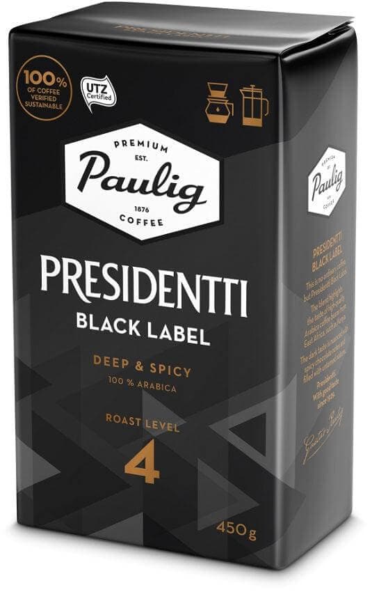 Paulig Presidentti Black Label Ground Coffee 450g, 12-Pack - Scandinavian Goods