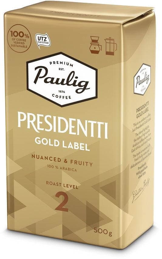 Paulig Presidentti Gold Label Ground Coffee 500g, 12-Pack - Scandinavian Goods