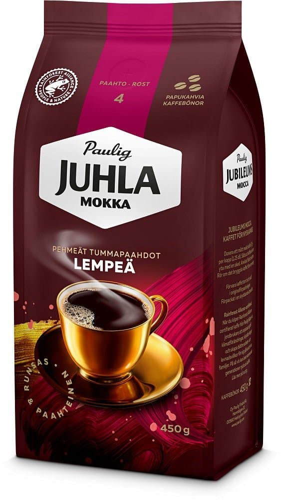 Paulig Juhla Mokka Lempeä Coffee Beans 450g, 8-Pack - Scandinavian Goods