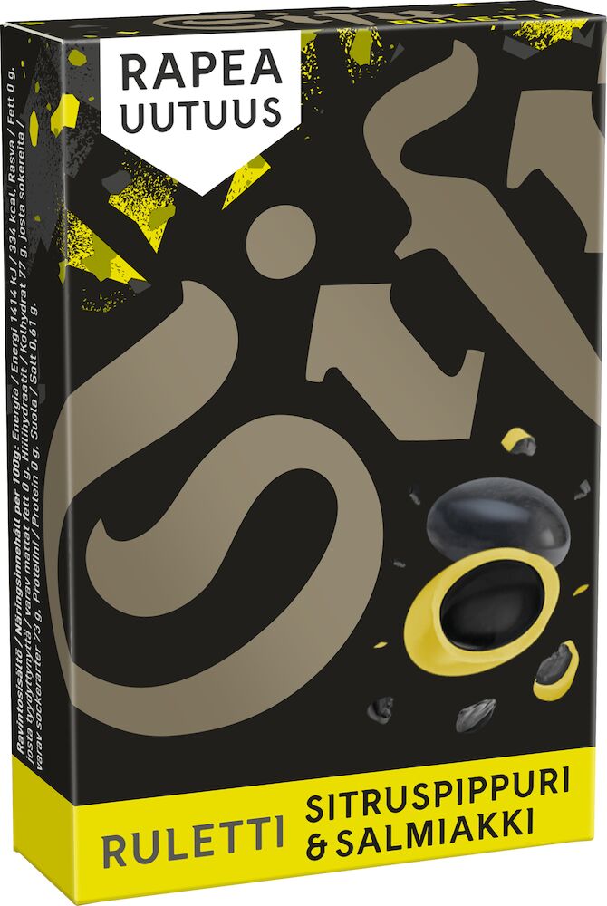 Sisu Ruletti Sitruspippuri & Salmiakki 47g - Scandinavian Goods