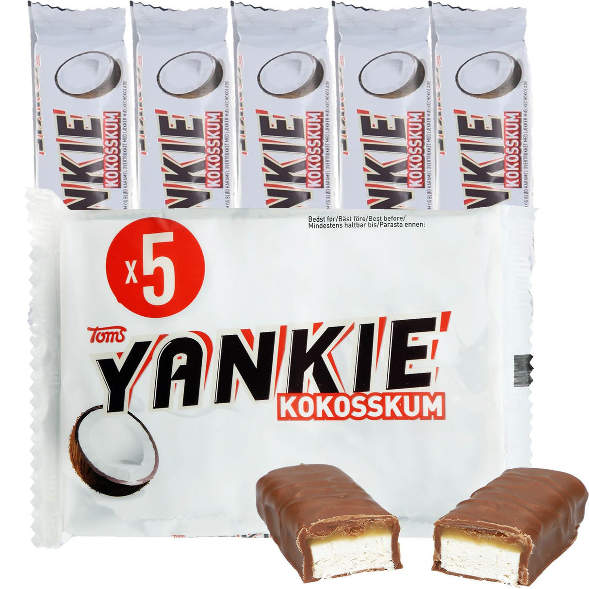 Toms Yankie Kokosskum 40g, 5-Pack - Scandinavian Goods