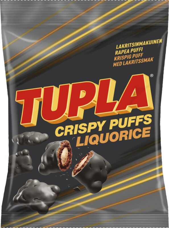 Tupla Crispy Puffs Liquorice 140g - Scandinavian Goods