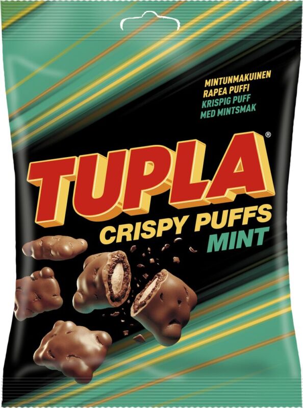 Tupla Crispy Puffs Mint 140g, 24-Pack - Scandinavian Goods
