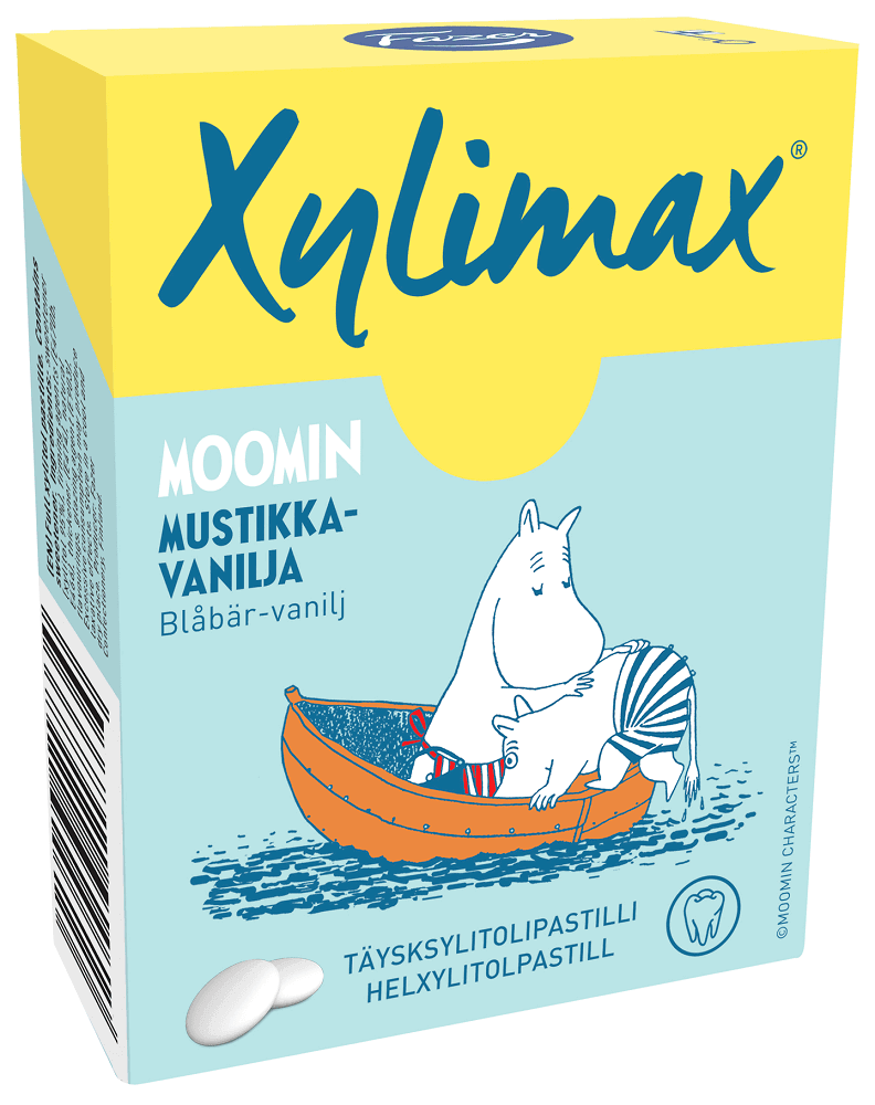 Moomin Blueberry Vanilla Pastilles 55g, 18-Pack - Scandinavian Goods