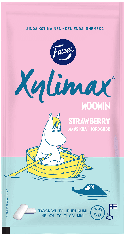 Moomin Strawberry Chewing Gum 38g, 20-Pack - Scandinavian Goods