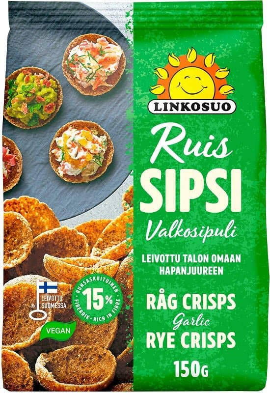 Linkosuo Garlic Rye Crisps 150g - Scandinavian Goods
