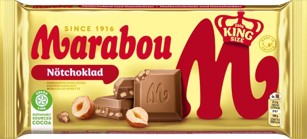 Marabou King Size Nötchoklad 220g - Scandinavian Goods