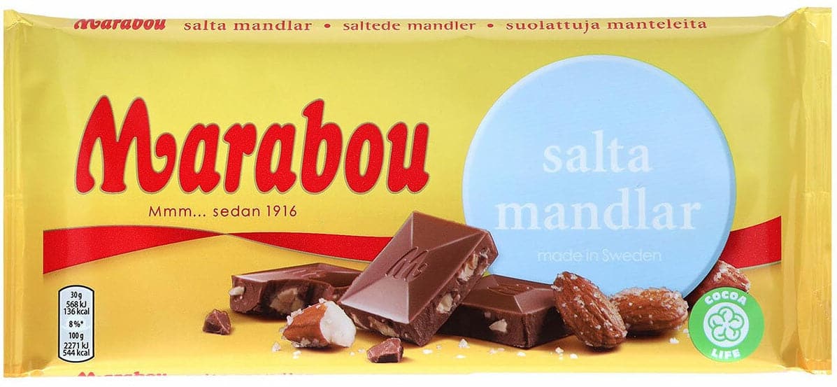 Marabou Salta Mandlar 200g, 18-Pack - Scandinavian Goods