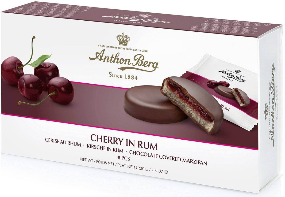 Anthon Berg Cherry in Rum 220g, 8-Pack - Scandinavian Goods